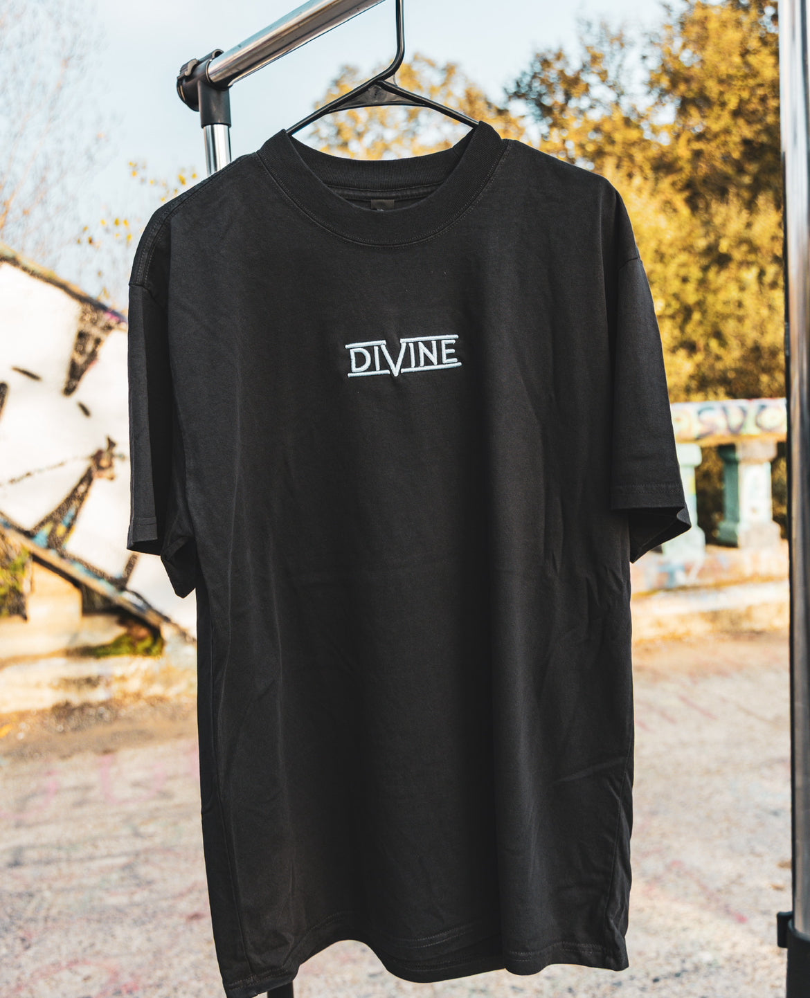 Oversized "Powder" Tee Black