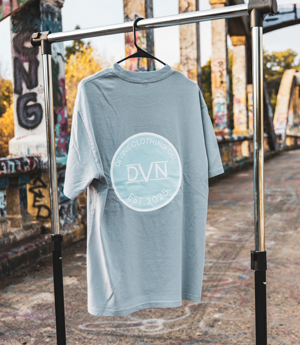 Oversized "Powder" Tee Blue