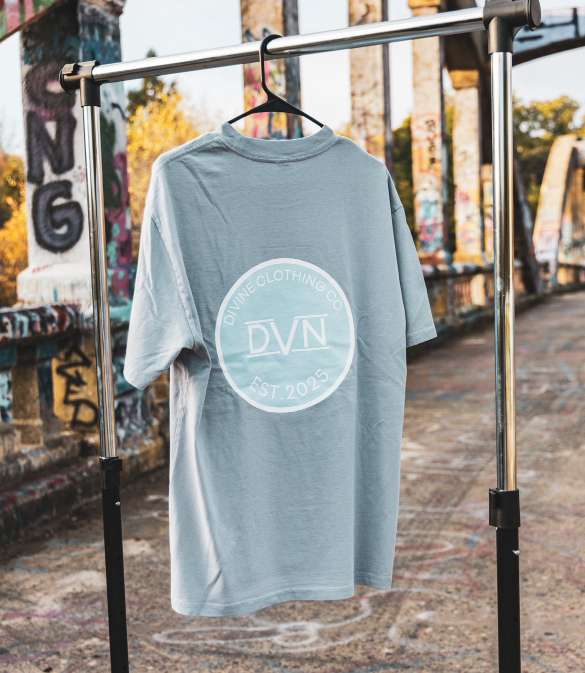 Oversized "Powder" Tee Blue