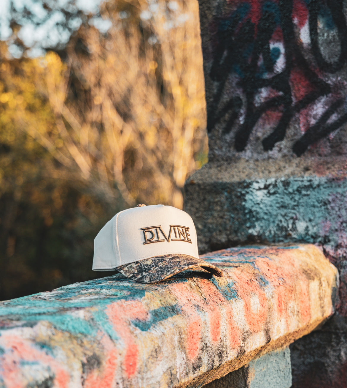 Natural/Camo Trucker Hat