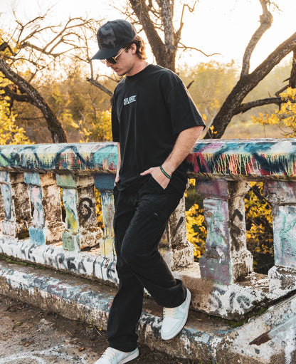 Oversized "Powder" Tee Black