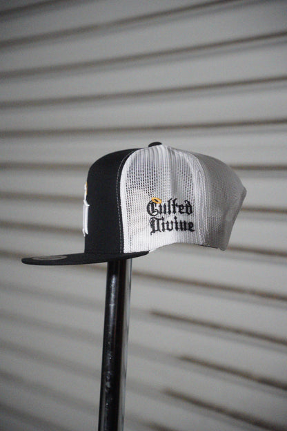 CD Classic 5 Panel Trucker Black/White